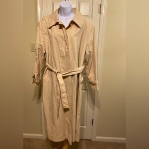NEW YORK HARBOR - Classic Cream Trench Coat, Size: 16P